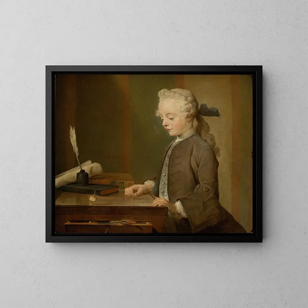Portrait d'Auguste Gabriel Godefroy - Jean Siméon Chardin — kehystetty taideteos seinällä