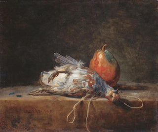 luonnonkuvaus perhonen ja päärynä - Jean Siméon Chardin — näkymä teoksesta