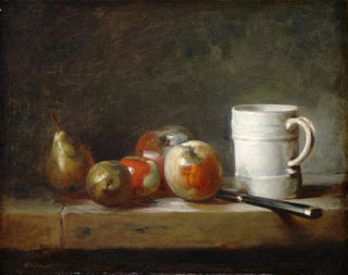 luonnonkuvaus valkoisella kupilla - Jean Siméon Chardin — näkymä teoksesta