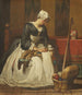 La brodeuse - Jean Siméon Chardin — näkymä teoksesta