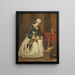 La brodeuse - Jean Siméon Chardin — kehystetty taideteos seinällä