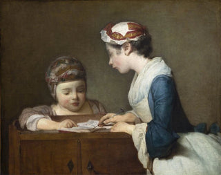 La Petite Maîtresse d'école - Jean Siméon Chardin — näkymä teoksesta