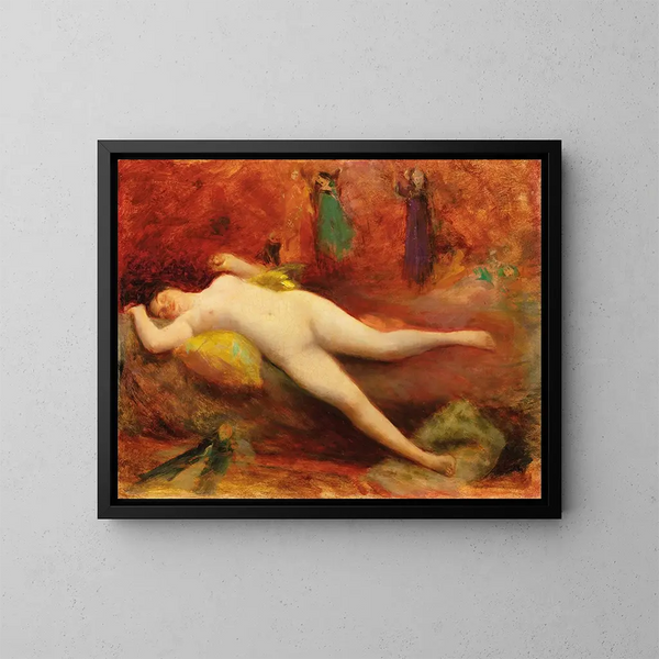 La femme poupée - Jean Veber — kehystetty taideteos seinällä