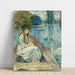 Maalauksen jäljennös Jeanne Fourmanoirin maalaus järvellä - Berthe Morisot