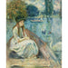 Maalauksen jäljennös Jeanne Fourmanoirin maalaus järvellä - Berthe Morisot