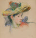 Jeanne Pontillon au chapeau - Berthe Morisot — näkymä teoksesta