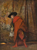 Polonius takana verhon - Jehan Georges Vibert — näkymä teoksesta