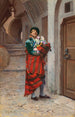 Espanjalainen torero kukkien kanssa - Jehan Georges Vibert — näkymä teoksesta