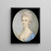Portrait d'une dame - Jeremiah Meyer — kehystetty taideteos seinällä