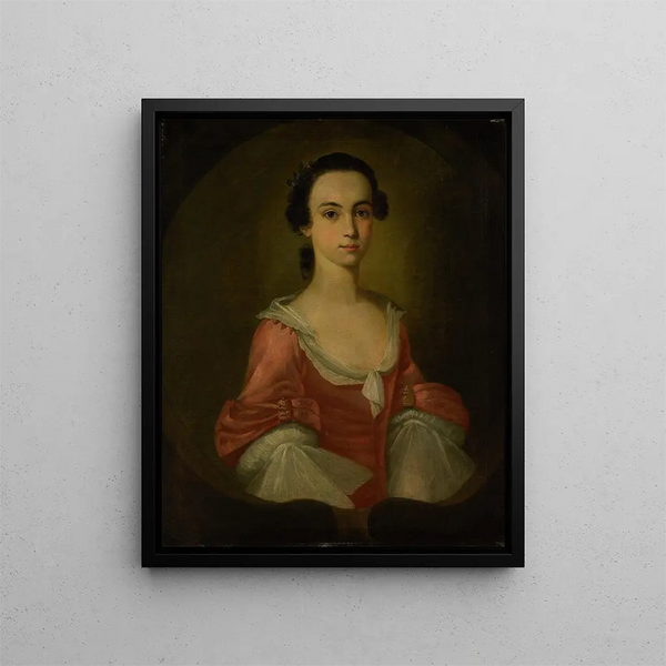 Portrait de Mme Gardner Greene - Jeremiah Theus — kehystetty taideteos seinällä