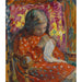 Maalauksen jäljennös Nuori tyttö ompelemassa - Henri Lebasque