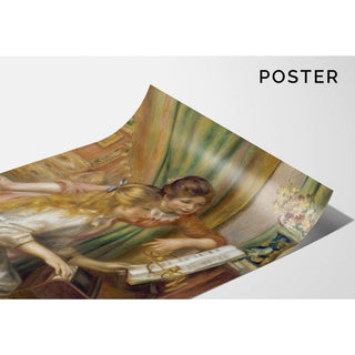 Jeunes filles au piano - Pierre-Auguste Renoir | Reproduction Tableau Décoration murale affiche copie