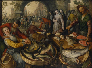 Kalatorin markkinat Ecce Homo - Joachim Beuckelaer — näkymä teoksesta
