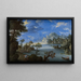 Maisema järven rannalla - Joachim Patinier — kehystetty taideteos seinällä