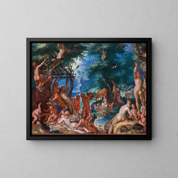 L'Âge d'or - Joachim Wtewael — kehystetty taideteos seinällä