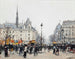 Figures s'affairant devant la Conciergerie à Paris - Joaquín Mir — näkymä teoksesta
