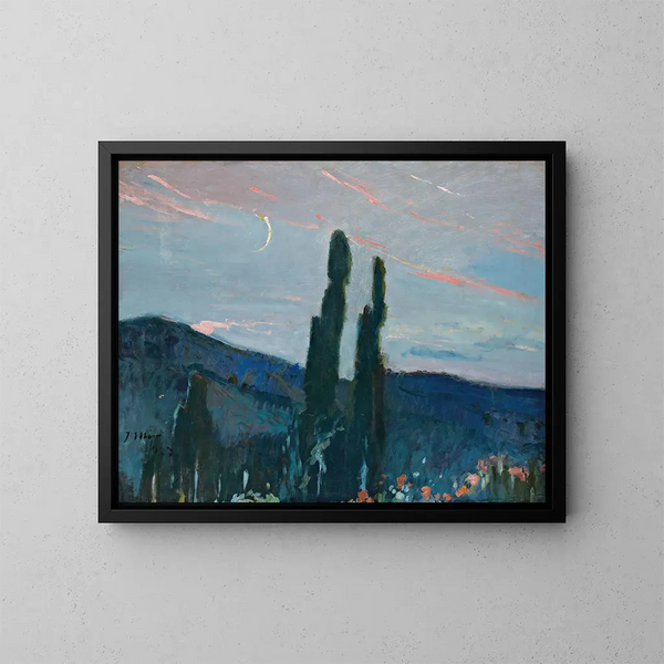 Auringonlasku - Joaquín Mir Trinxet — kehystetty taideteos seinällä