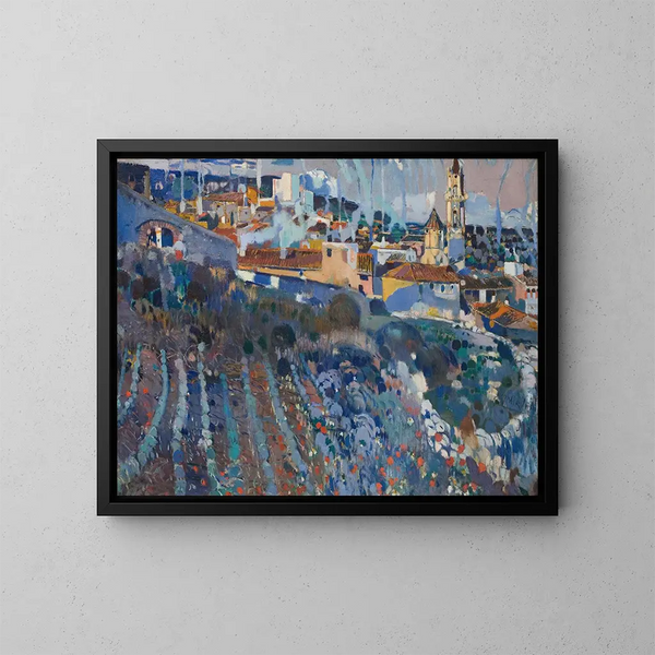 Village en terrasses - Joaquín Mir Trinxet — kehystetty taideteos seinällä