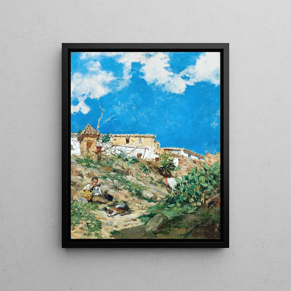 Joaqun Sorolla - A landscape with figure in Sagunto Valencia.webp