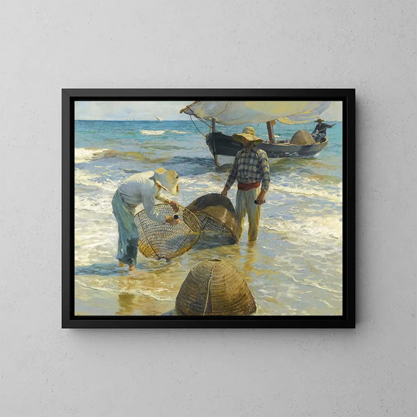 Pêcheurs valencians - Joaquín Sorolla — kehystetty taideteos seinällä