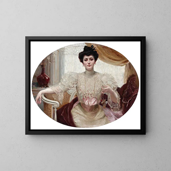 Muotokuva Luisa Martinez de Tejeda - Joaquín Sorolla — kehystetty taideteos seinällä