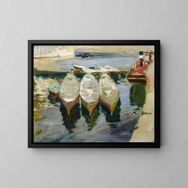 Port de Guetaria - Joaquín Sorolla — kehystetty taideteos seinällä