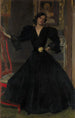 Rouva Sorolla Clotilde García del Castillo 1865-1929 mustassa - Joaquín Sorolla — näkymä teoksesta