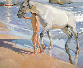 Le Bain des chevaux - Joaquín Sorolla — näkymä teoksesta