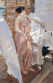 Vaaleanpunainen puku - Joaquín Sorolla — näkymä teoksesta