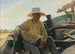 Vanhainen kalastaja veneessä - Joaquín Sorolla — näkymä teoksesta
