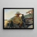 Vanhainen kalastaja veneessä - Joaquín Sorolla — kehystetty taideteos seinällä