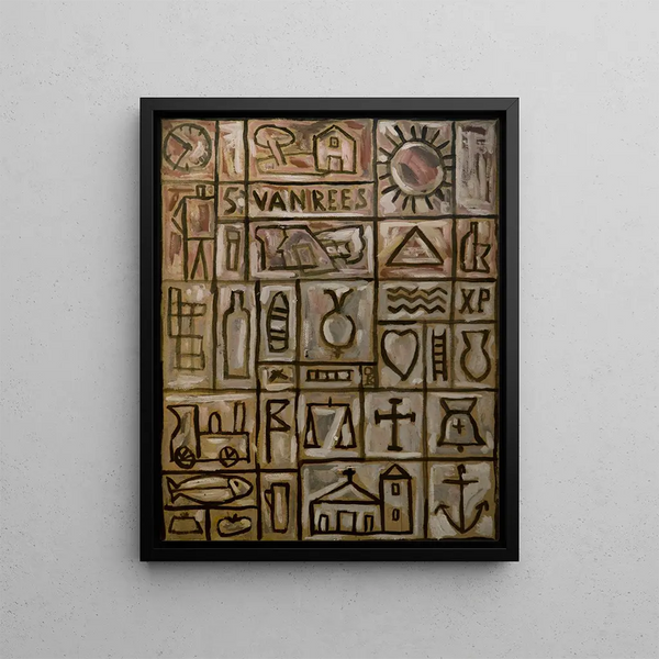 Peinture constructive - Joaquín Torres-García — kehystetty taideteos seinällä