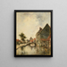 Canal intérieur de la ville de Dordrecht - Johan Barthold Jongkind — kehystetty taideteos seinällä
