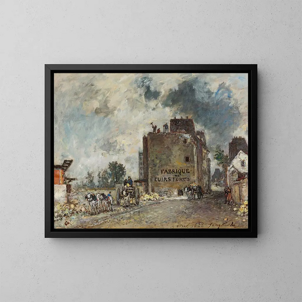 Purkutyöt Rue des Francs-Bourgeois Saint-Marcel - Johan Barthold Jongkind — kehystetty taideteos seinällä