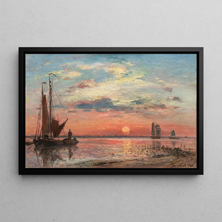 Johan Barthold Jongkind - LEscaut prs dAnvers Soleil couchant.webp