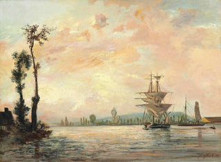 La Seine près de Rouen - Johan Barthold Jongkind — näkymä teoksesta