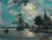 Le port de Dordrecht au clair de lune - Johan Barthold Jongkind — näkymä teoksesta