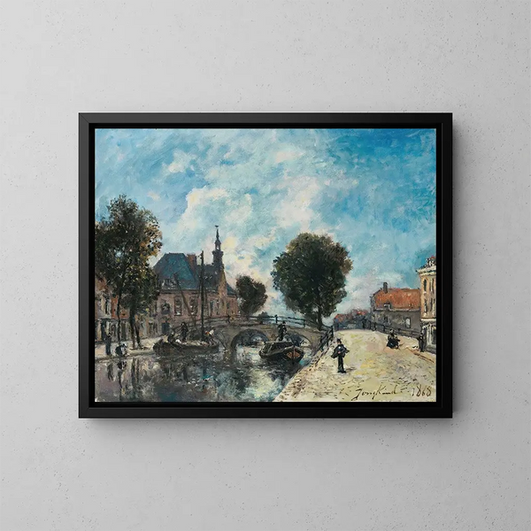 Le Spui, La Haye - Johan Barthold Jongkind — kehystetty taideteos seinällä