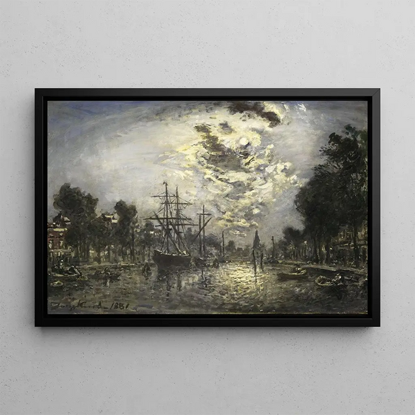 Johan Barthold Jongkind - Rotterdam in the Moonlight.webp
