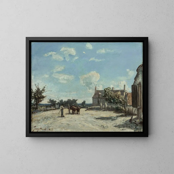 Saint-Parize-le-Châtel - Johan Barthold Jongkind — kehystetty taideteos seinällä