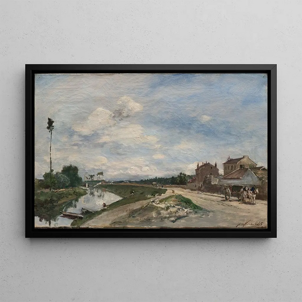 La Seine à Bas-Meudon - Johan Barthold Jongkind — kehystetty taideteos seinällä