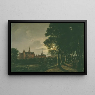 Johan Christian Dahl - Frederiksborg Castle by Moonlight.webp