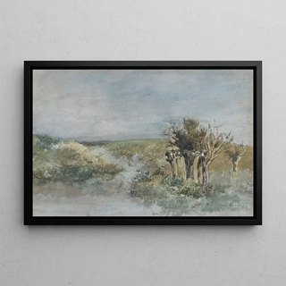Johan Hendrik Weissenbruch - Landschap met knotwilgen langs een sloot.webp