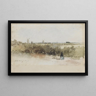 Johan Hendrik Weissenbruch - Landschap met windmolens.webp