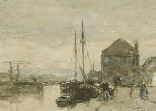 Johan Hendrik Weissenbruch - View of Turfmarkt and Eendjespoort in Haarlem.webp