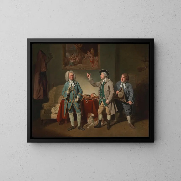John Beard ja John Dunstall aiheesta Rakkaus kylässä - Johan Joseph Zoffany — kehystetty taideteos seinällä