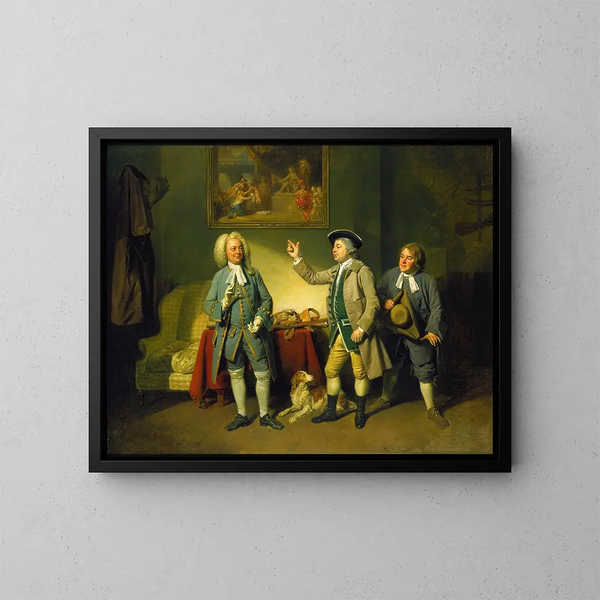 Scène d'un amour dans un village - Johan Joseph Zoffany — kehystetty taideteos seinällä