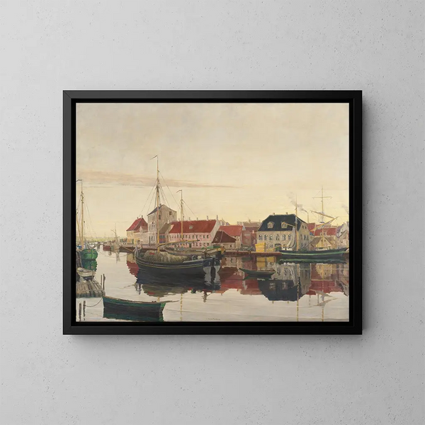 Port de Randers - Johan Rohde — kehystetty taideteos seinällä