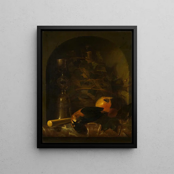Johan Van Haensbergen - Still Life with a Wicker Jug.webp