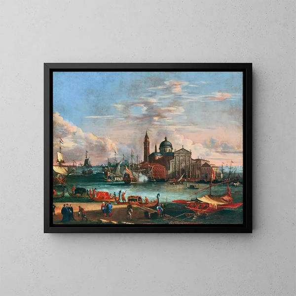 San Giorgio Maggiore, Venetsia - Johann Anton Eismann — kehystetty taideteos seinällä